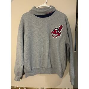 Vintage Majestic Cleveland Indians Turtleneck Crewneck